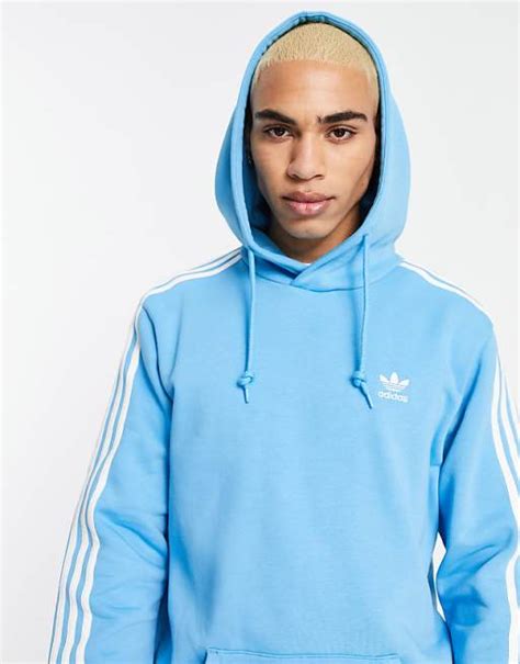 sudadera adidas originals hombre tres rayas azul